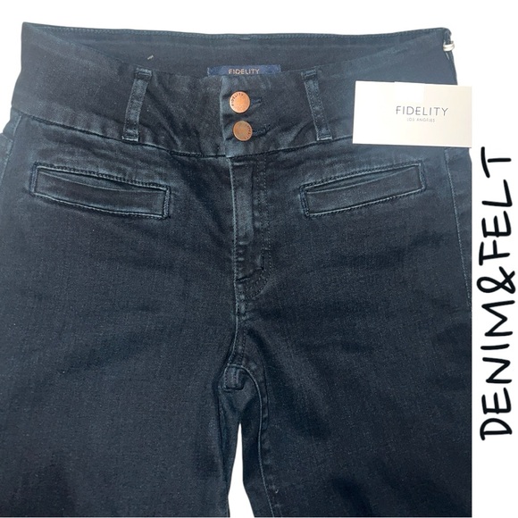 Fidelity Denim Aloe Mid-Rise Flare Jeans | Color: Forever Rinse | NEW/NWT!!👖💜 - Picture 10 of 14